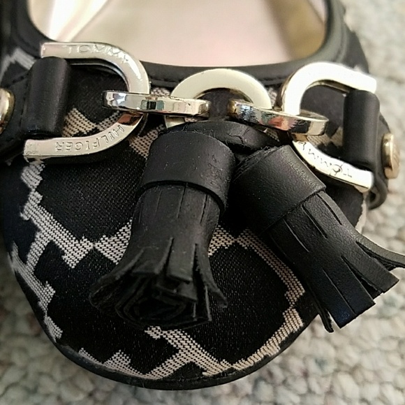 Tommy Hilfiger black tassel flats size 8 - Picture 2 of 5